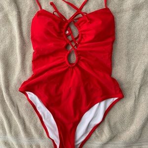 One piece cutout swimsuit